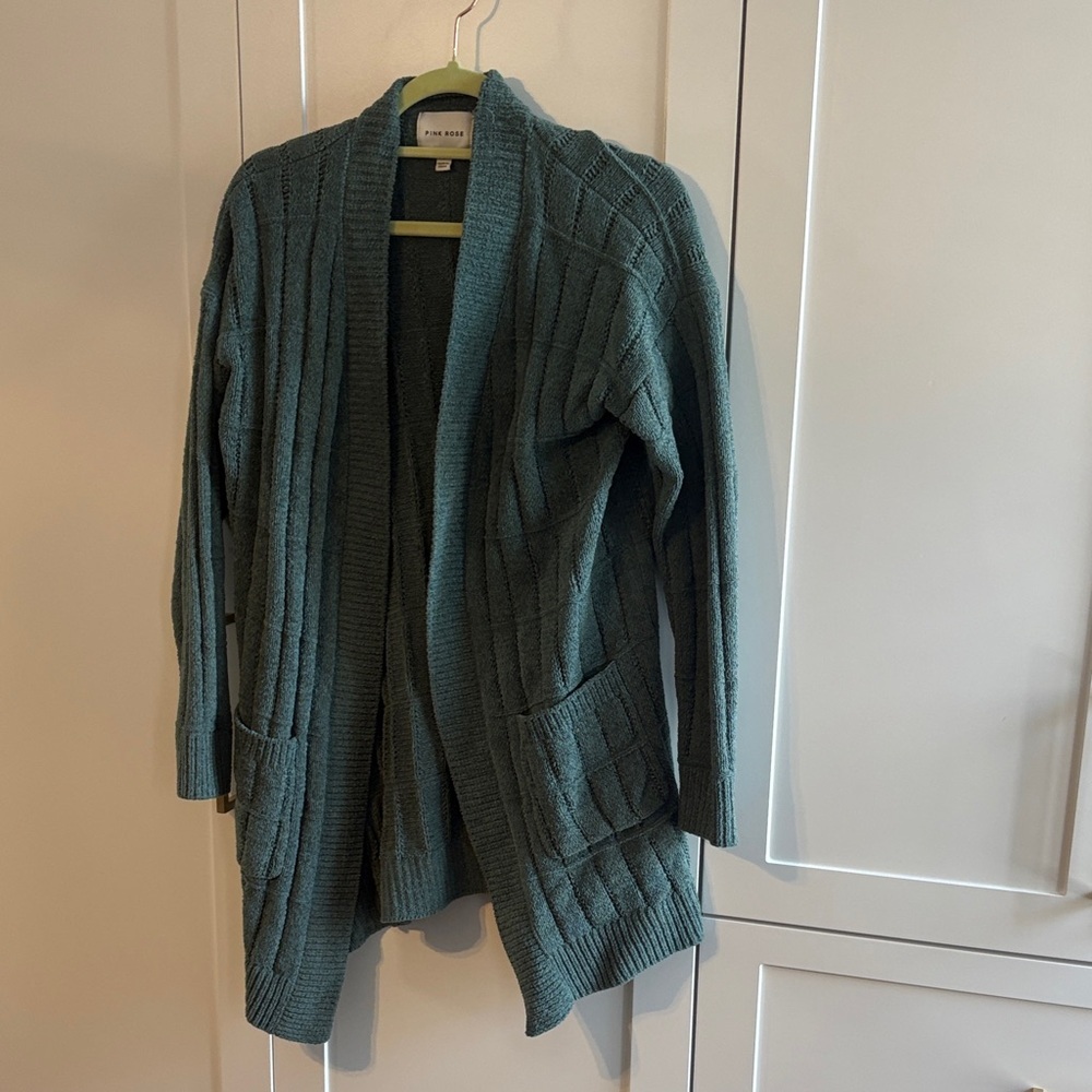 Pink Rose velvet twee cardigan
